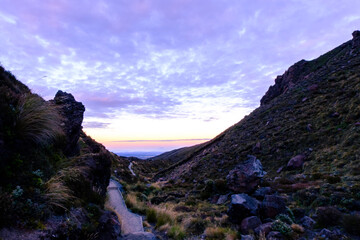 sunset in the mountains