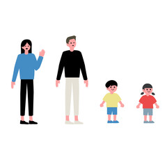 家族ファミリーイラスト素材