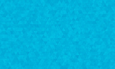 Abstract geometric background, pattern of triangles in blue-cyan, design for poster, banner, card and template. Vector illustration