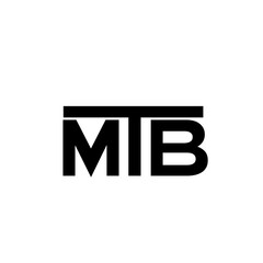 mtb monogram font logo icon design 