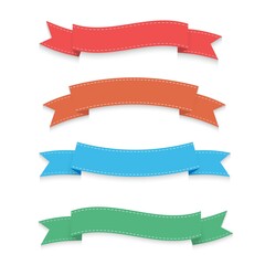 Obraz premium Vector set of ribbon banner.