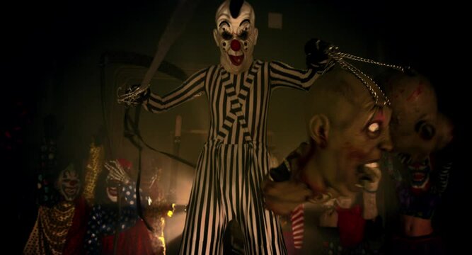 Halloween party horror clowns.  