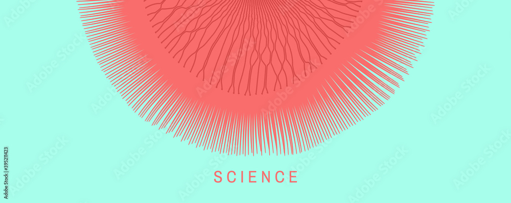 Wall mural vascular system connected to network. vector illustration for science.