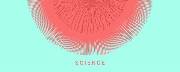 Vascular system connected to network. Vector illustration for science.
