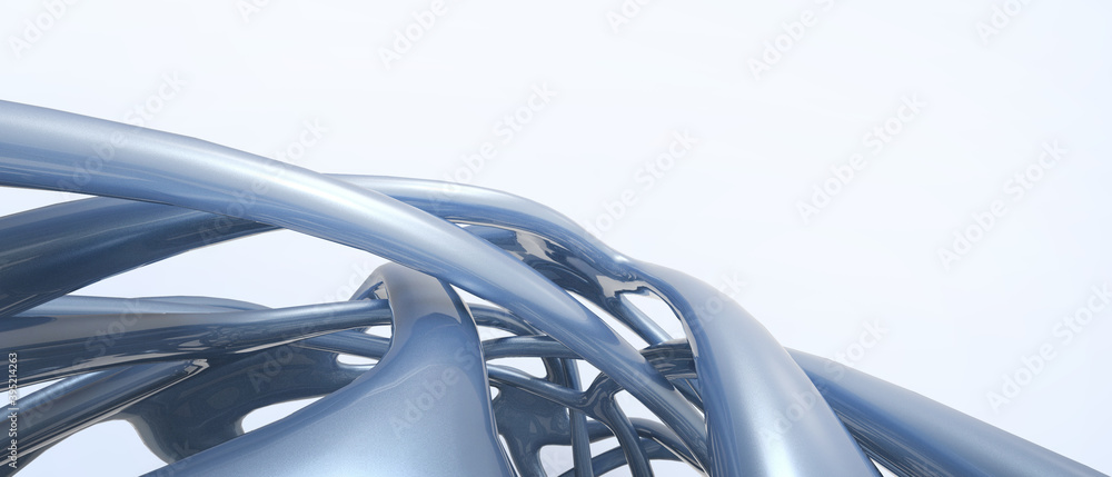 Poster abstract technology background creative digital and blue curves connection of cyber technology ai te
