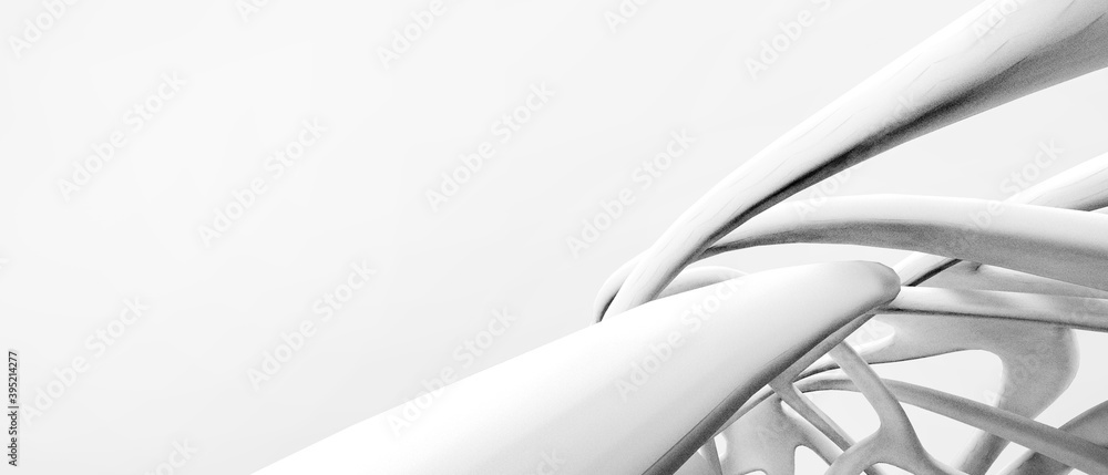 Poster abstract technology background creative digital and white curves connection of cyber technology ai t
