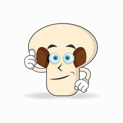 mushrooms mascot character with thumbs up bring. vector illustration