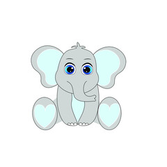 cute elephant  cartoon vector illustration