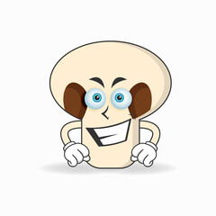 mushrooms mascot character with smile expression. vector illustration