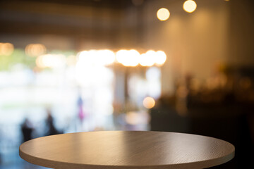 dark brown top of bar and free space for your glass