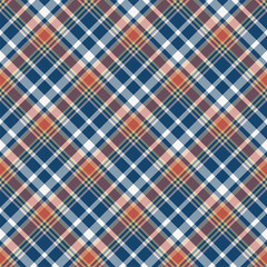 Plaid seamless pattern. Vector background of textile ornament. Flat fabric design.