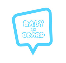 baby on board. vector sign