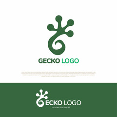 Gecko lizard logo design