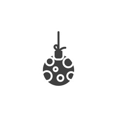 Christmas bauble vector icon. filled flat sign for mobile concept and web design. Xmas tree ball glyph icon. Symbol, logo illustration. Vector graphics