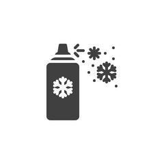 Christmas snow spray vector icon. filled flat sign for mobile concept and web design. Artificial snow spray glyph icon. Symbol, logo illustration. Vector graphics