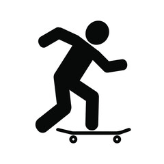 skateboarding sign. Vector icon. © selim