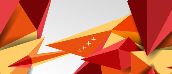 3d low poly abstract shape background vector illustration