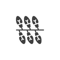 Christmas lights vector icon. filled flat sign for mobile concept and web design. Xmas garland lights glyph icon. Symbol, logo illustration. Vector graphics