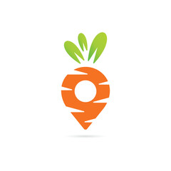 carrot logo vector icon