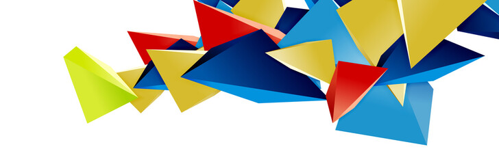 Triangle mosaic abstract background, 3d triangular low poly shapes. Geometric vector illustration for covers, banners, flyers and posters and other
