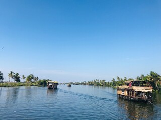 Obraz premium boat on the river
