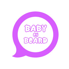 baby on board. vector sign

