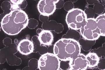 creative amazing big amount of biological primitive organisms digitally made background illustration