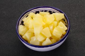 Marinated pineapple pieces