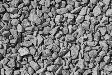 gray rubble top view, stone texture