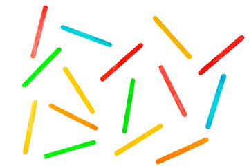 Multicolored sticks