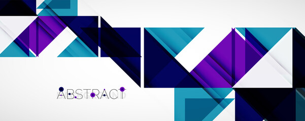 Set of vector triangle geometric backgrounds. Vector illustration for covers, banners, flyers and posters and other designs