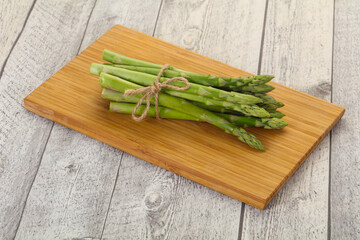 Raw asparagus heap