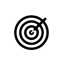 Silhouette of fastening the target on white background