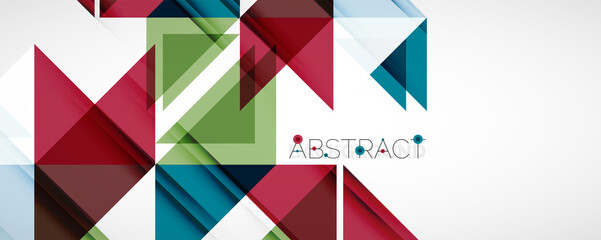 Set of vector triangle geometric backgrounds. Vector illustration for covers, banners, flyers and posters and other designs