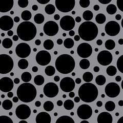 seamless pattern with black polka dots. Pattern vector design in modern style for wallpapers, web banners, backgrounds, books