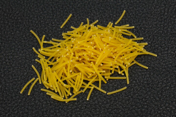 Dry raw vermicelli Italian pasta