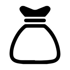 Silhouette of sachet on white background