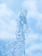 Obraz na płótnie Canvas fountain of water against the blue sky