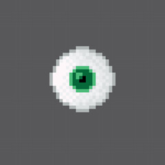 Obraz premium Eye icon. Eye pixel art. Vector picture.