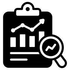 
Filled icon of predictive analysis, editable vector
