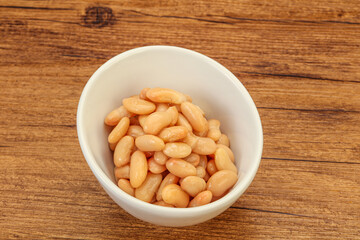 White beans kidney in the bowl