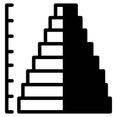 
Trend chart denoting statistics glyph icon
