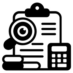 
Editable icon of audit, filled vector 

