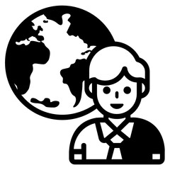 
Global entrepreneur avatar, international businessman vector in filled style  
