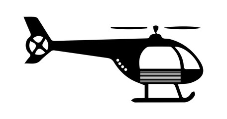 silhouette of helicopter on white background © feytullah