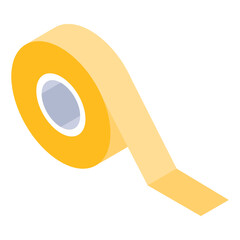 
Tape roll icon, wrapping tape in trendy isometric style 
