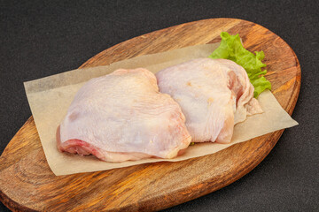 Raw chicken hip for cooking