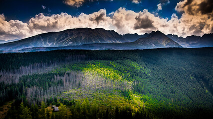 sunrise over the mountains