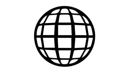 World silhouette on white background.