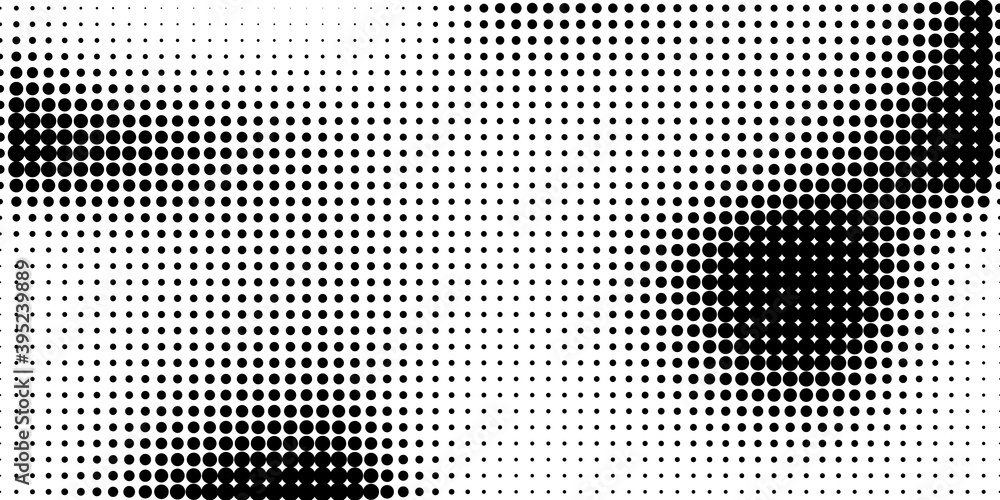 Poster halftone in abstract style. geometric retro banner vector texture. modern print. white and black bac